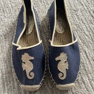 Navy Seahorse Espadrille Flats - Women's Casual Slip-Ons